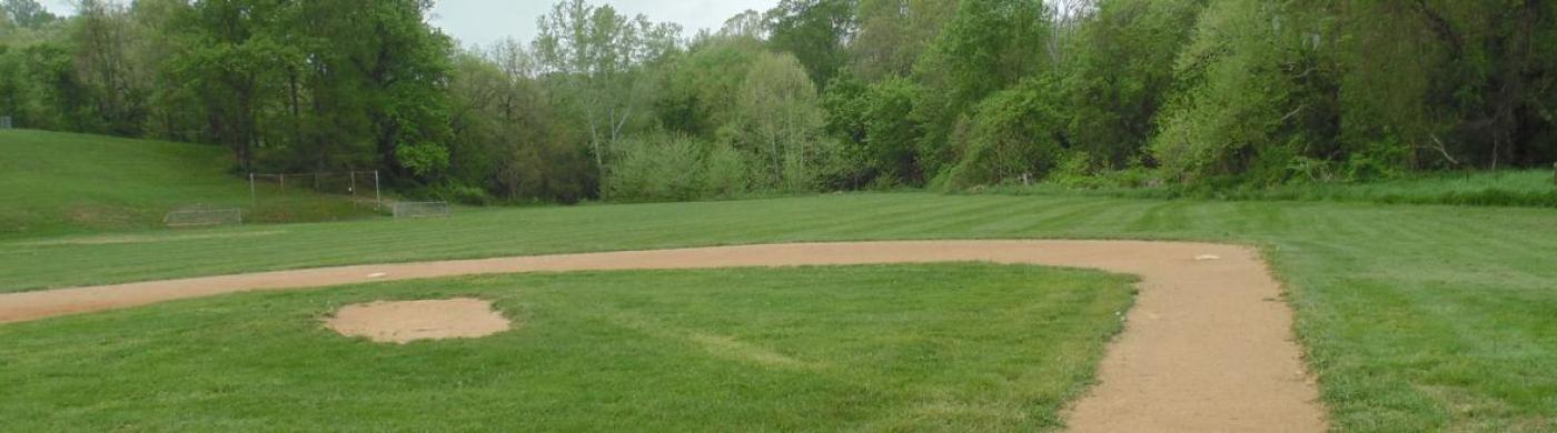 View of the baseball field at Sparks Park