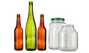 image of multiple sized glass bottles