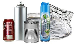 Metal items such as cans and foil